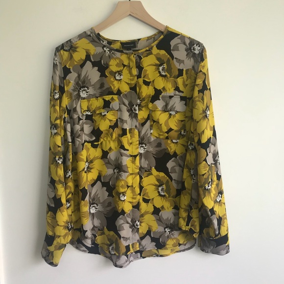 Who What Wear Tops - Who what wear | floral long sleeve blouse size L